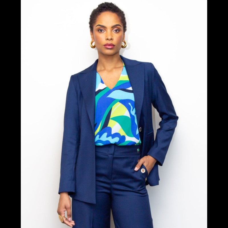Blazer marinho - SILVINA CAMPOS