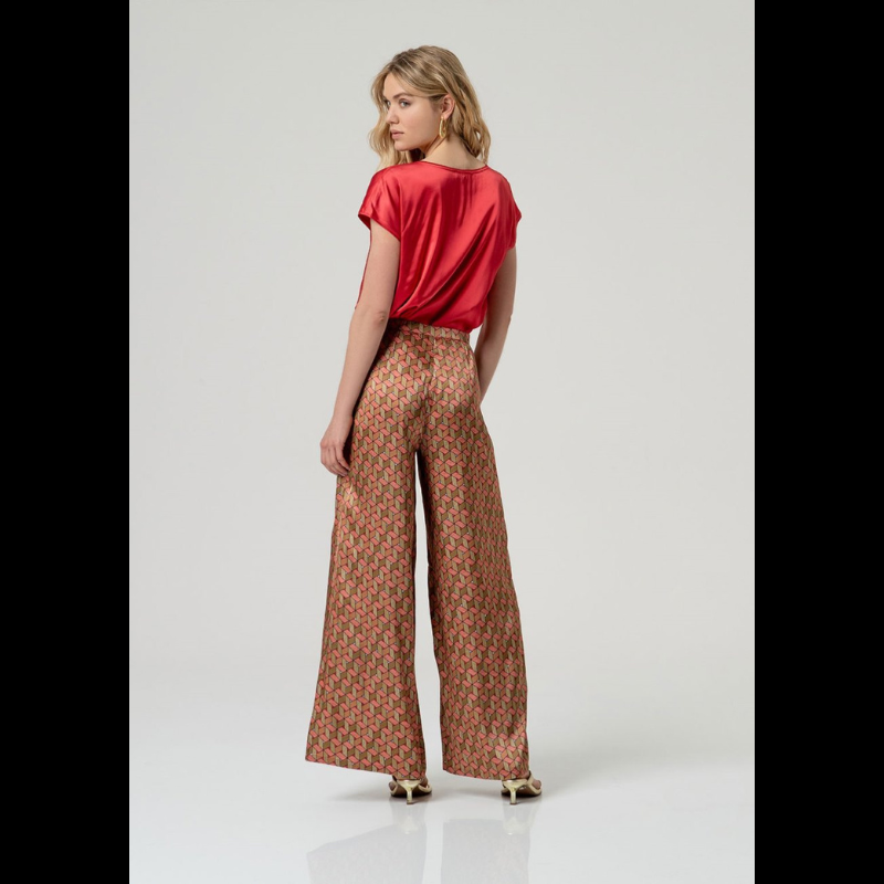 Blusa vermelha acetinada - SURKANA