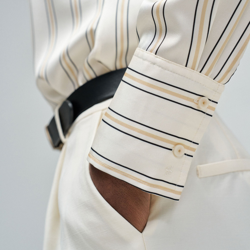 Camisa acetinada com riscas - SALSA JEANS