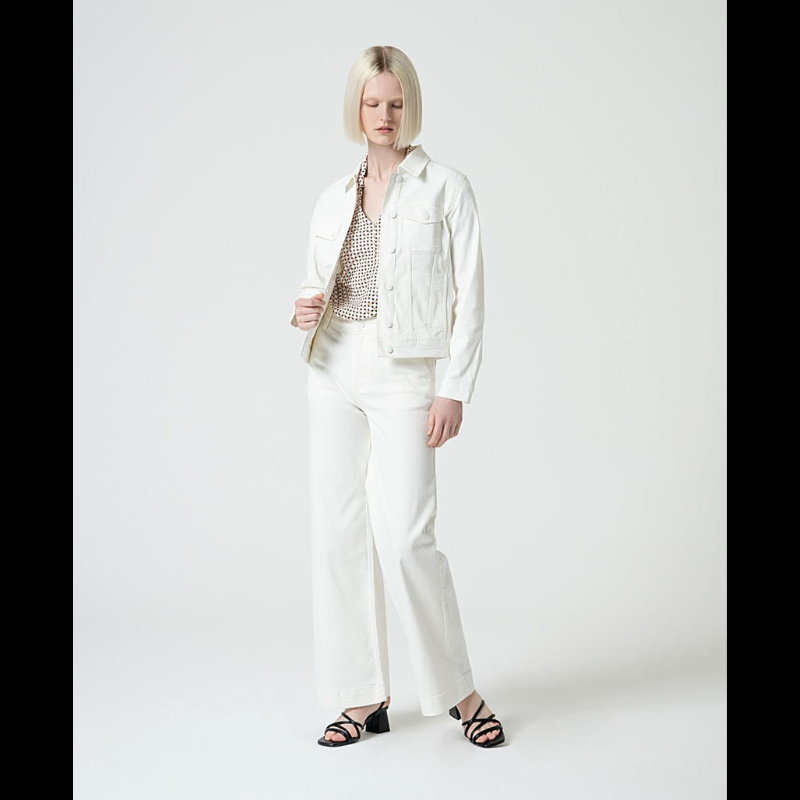 Casaco estilo denim em branco - SURKANA