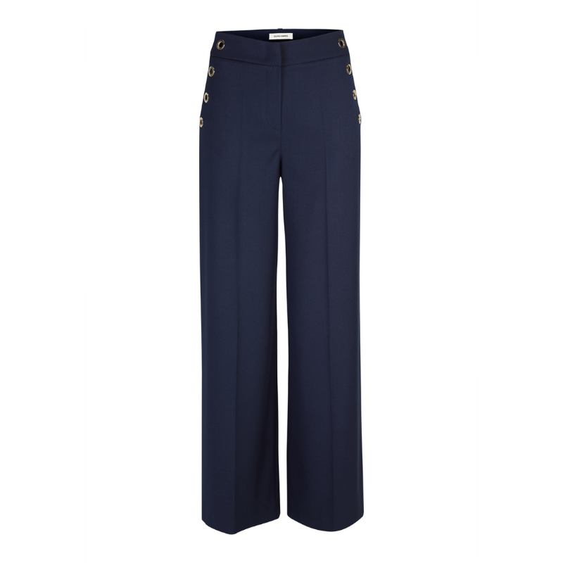 Calças pantalonas com ilhós - SILVINA CAMPOS