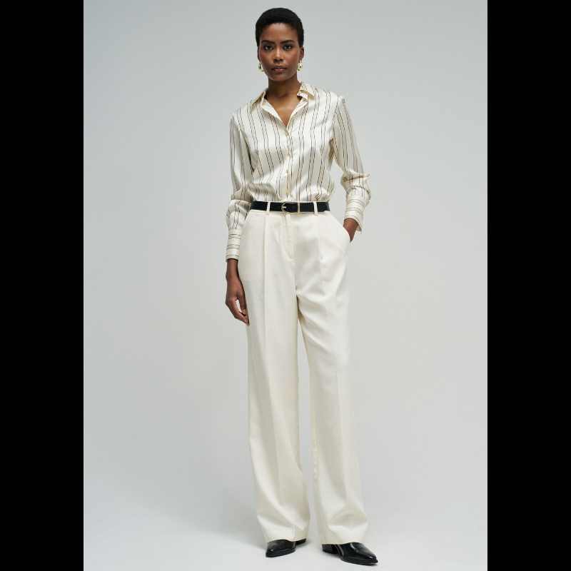 Camisa acetinada com riscas - SALSA JEANS