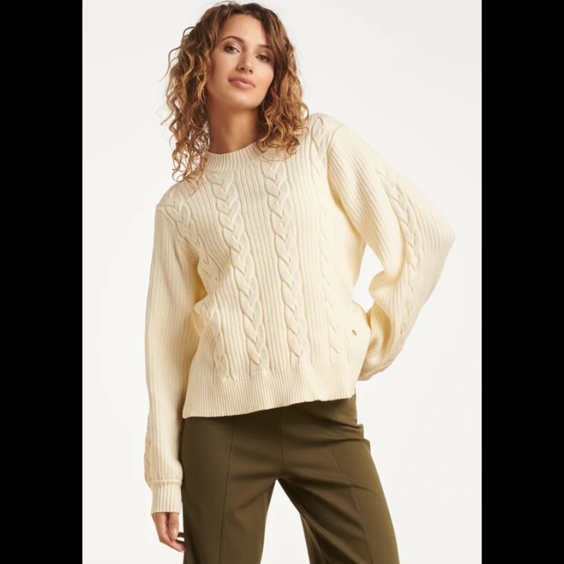 Camisola de malha estruturada em branco - SMASHED LEMON