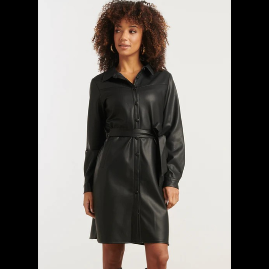 Vestido camiseiro preto - SMASHED LEMON